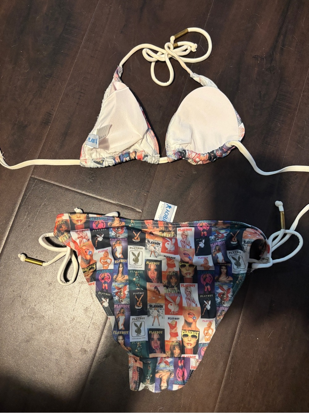 Rare Vintage authentic Playboy Covers String Bikini small medium Y2K 90’s, 80’s - Picture 7 of 9